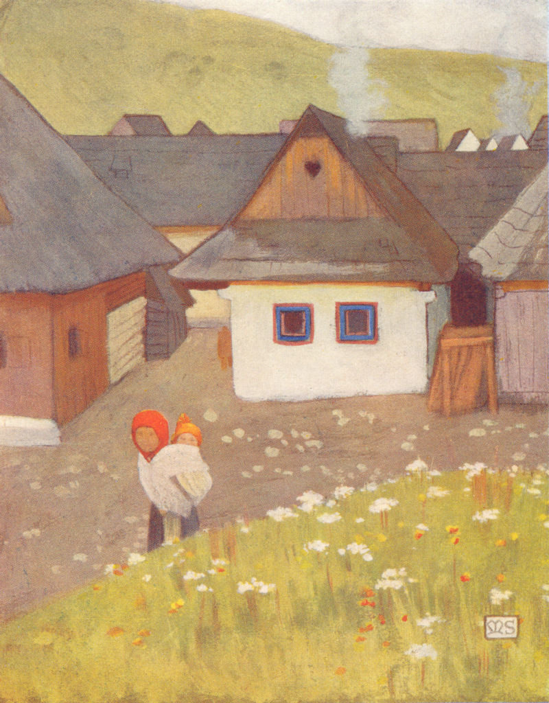 SLOVAKIA. At Vazec 1909 old antique vintage print picture